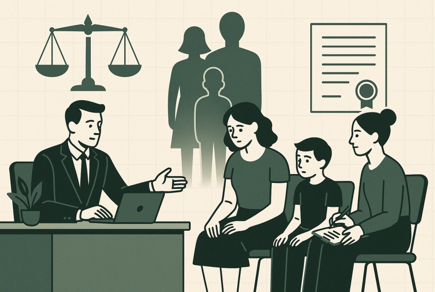 Illustration representing adoption and family law support